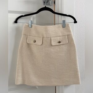 & Other Stories Cream Mini Skirt